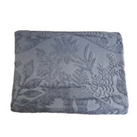 Простынь махровая жаккардовая Parisa Home Premium 150х200 плотность 470 г/м2 темно-серая