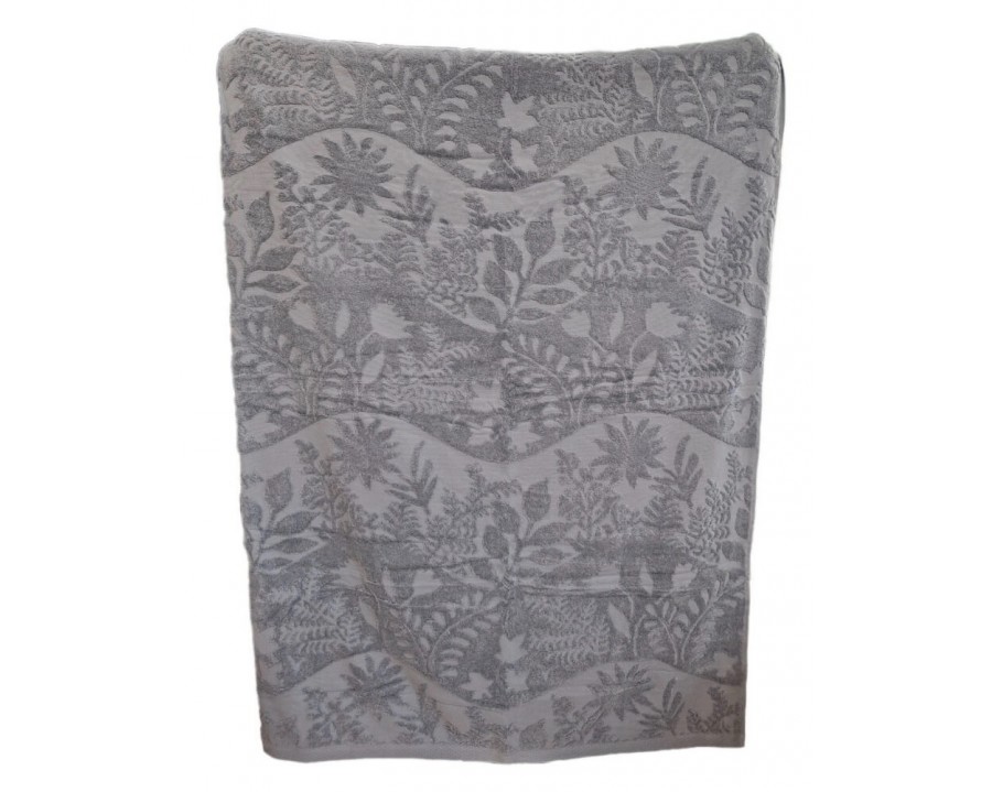 Простынь махровая жаккардовая Parisa Home Premium 150х200 плотность 470 г/м2 темно-серая