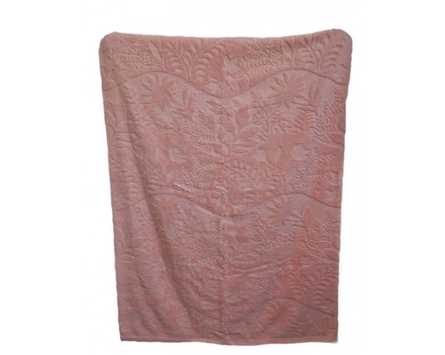 Простынь махровая жаккардовая Parisa Home Premium 150х200 плотность 470 г/м2 персиковая