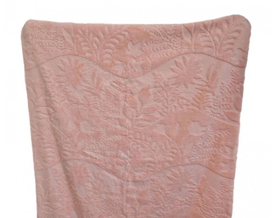 Простынь махровая жаккардовая Parisa Home Premium 150х200 плотность 470 г/м2 персиковая