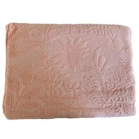 Простынь махровая жаккардовая Parisa Home Premium 150х200 плотность 470 г/м2 персиковая