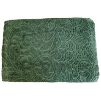 Простынь махровая жаккардовая Parisa Home 200х220 плотность 400 г/м2 зеленая