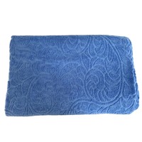 Простирадло махрове жакардове Parisa Home 200х220 щільність 400 г/м2 синє
