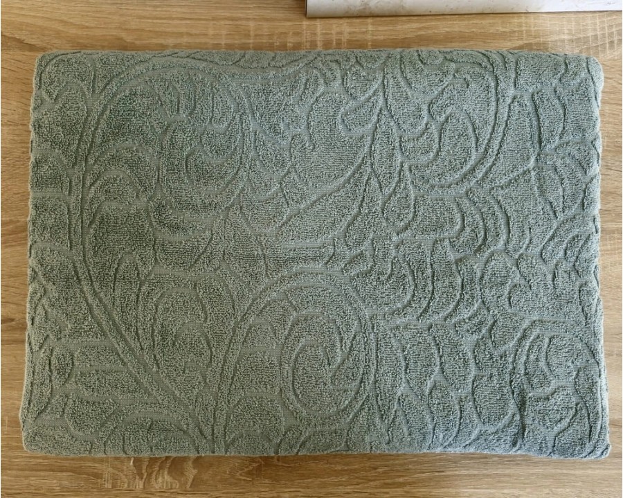 Простынь махровая жаккардовая Parisa Home 150х200 плотность 400 г/м2 мята