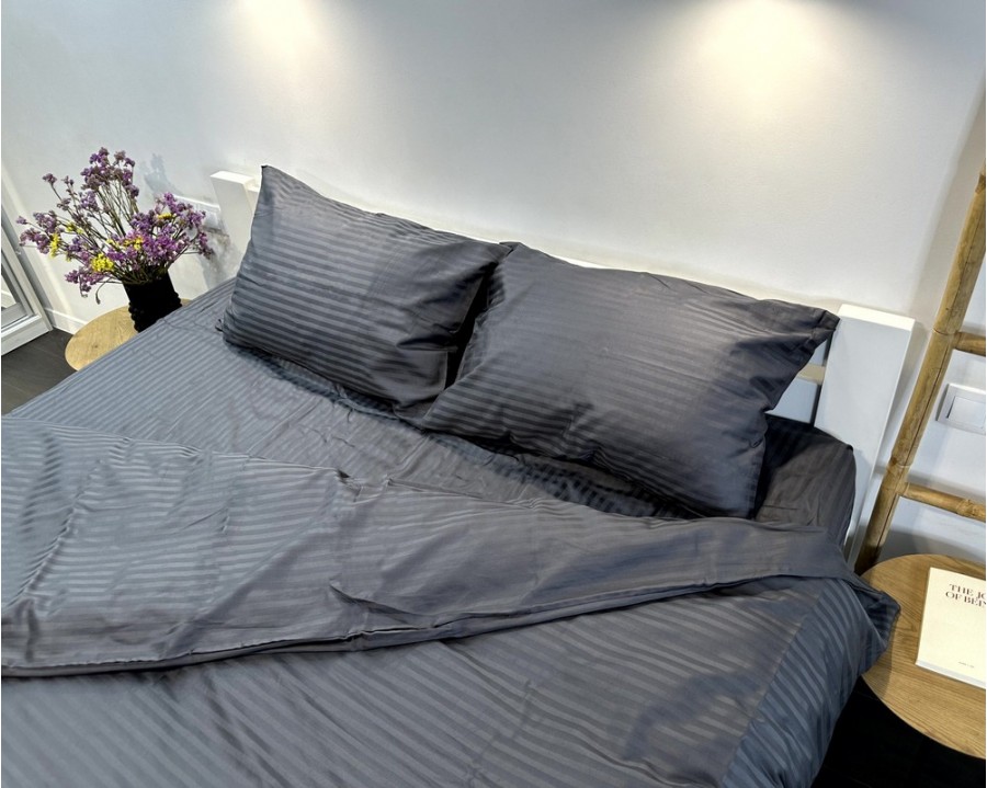 Постельное бельe LARA ОПТ сатин-страйп LUX 140 г/м2 1х1 цвета в ассортименте двуспальное