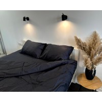 Постільна білизна ОПТ сатин-страйп LUX 140 г/м2 1х1 кольори в асортименті євро з простирадлом на резинці 160х200х25