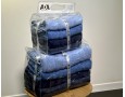 Набор турецких махровых полотенец Ada Turkey 4 штуки 70х140 + 4 штуки 50х90 Blue