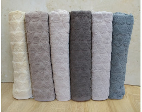 Набір турецьких махрових рушників 70х140 Gulcan 6 шт Jacquard Cotton Lux Damla