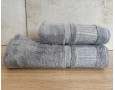 Набор бамбуковых махровых полотенец турецких Cestepe 50х90+70х140  Bamboo Aymira Grey