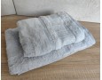 Набор бамбуковых махровых полотенец турецких Cestepe 50х90+70х140  Bamboo Aymira Silver