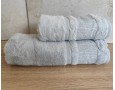 Набор бамбуковых махровых полотенец турецких Cestepe 50х90+70х140  Bamboo Aymira Silver
