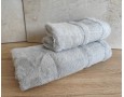 Набор бамбуковых махровых полотенец турецких Cestepe 50х90+70х140  Bamboo Aymira Silver