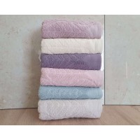 Набор махровых турецких полотенец Cestepe 6 штук VIP Cotton Aksin 50х90