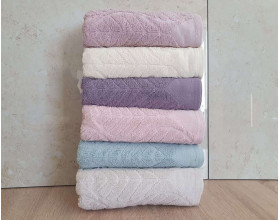 Набір махрових турецьких рушників Cestepe 6 штук VIP Cotton Aksin 50х90
