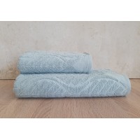 Набір махрових турецьких рушників Cestepe VIP Cotton 50х90+70х140 Aksin Mint