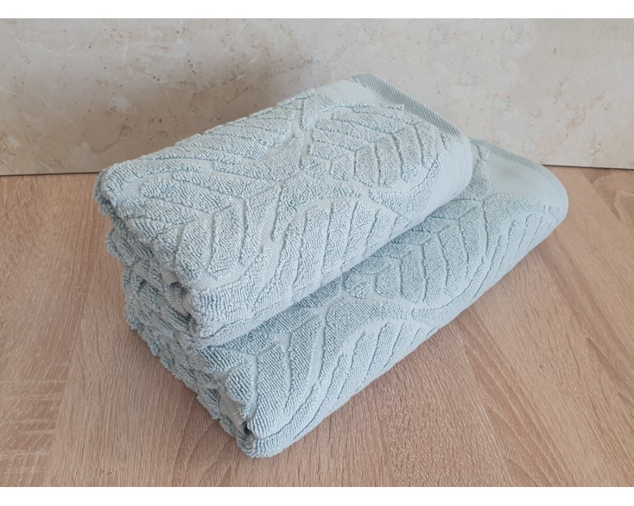 Набір махрових турецьких рушників Cestepe VIP Cotton 50х90+70х140 Aksin Mint