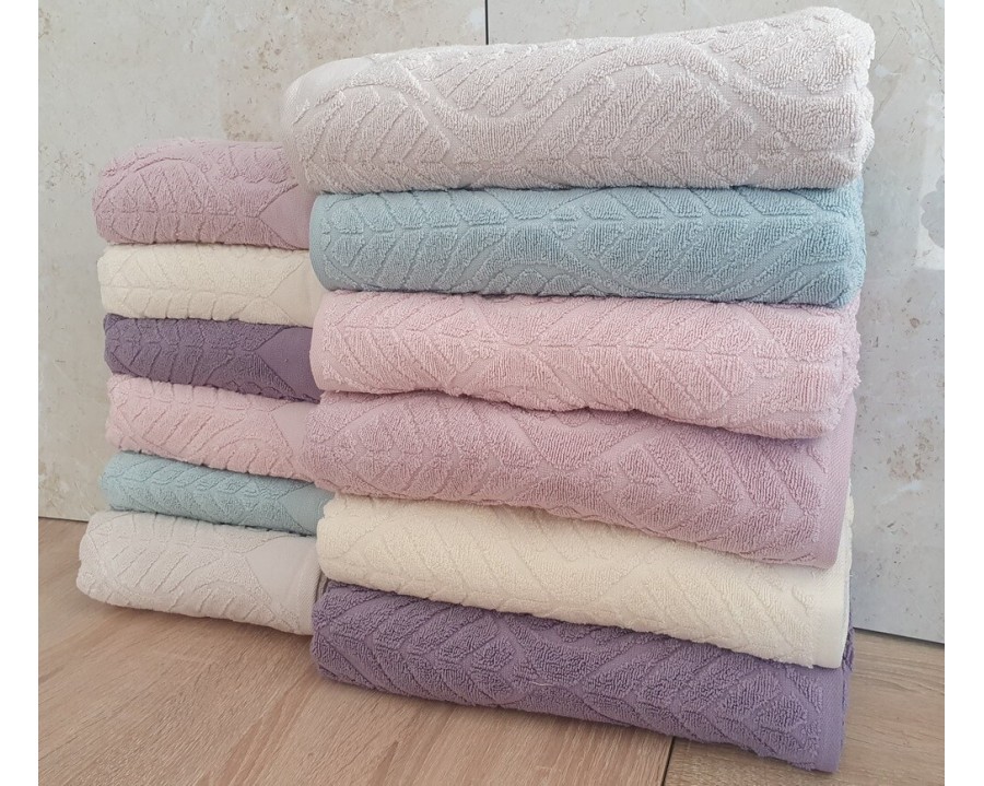 Набор махровых турецких полотенец Cestepe VIP Cotton Aksin 50х90 6 штук + 70х140 6 штук