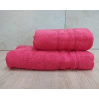 Набір турецьких махрових рушників Ada Turkey 50х90+70х140 Coral