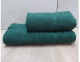 Набір турецьких махрових рушників Ada Turkey 50х90+70х140 Dark Green
