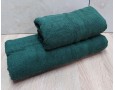 Набір турецьких махрових рушників Ada Turkey 50х90+70х140 Dark Green