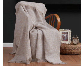 Плед-покрывало хлопковое Eponj Home Keten Linen Bej 170х220