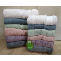 Набір турецьких махрових рушників Cestepe 50х90 6 штук + 70х140 6 штук Bamboo Floral