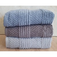 Набор турецких махровых полотенец Cestepe MicroCotton Premium 3 штуки 50x90 Nesha 600 г/м2