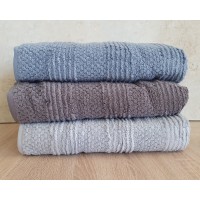 Набор турецких махровых полотенец Cestepe MicroCotton Premium 3 штуки 70x140 Nesha 600 г/м2