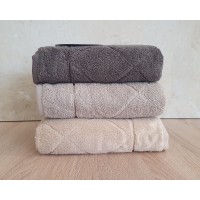Набір турецьких махрових рушників Cestepe MicroCotton Premium 3 штуки 50x90 Eva 2 600 г/м2