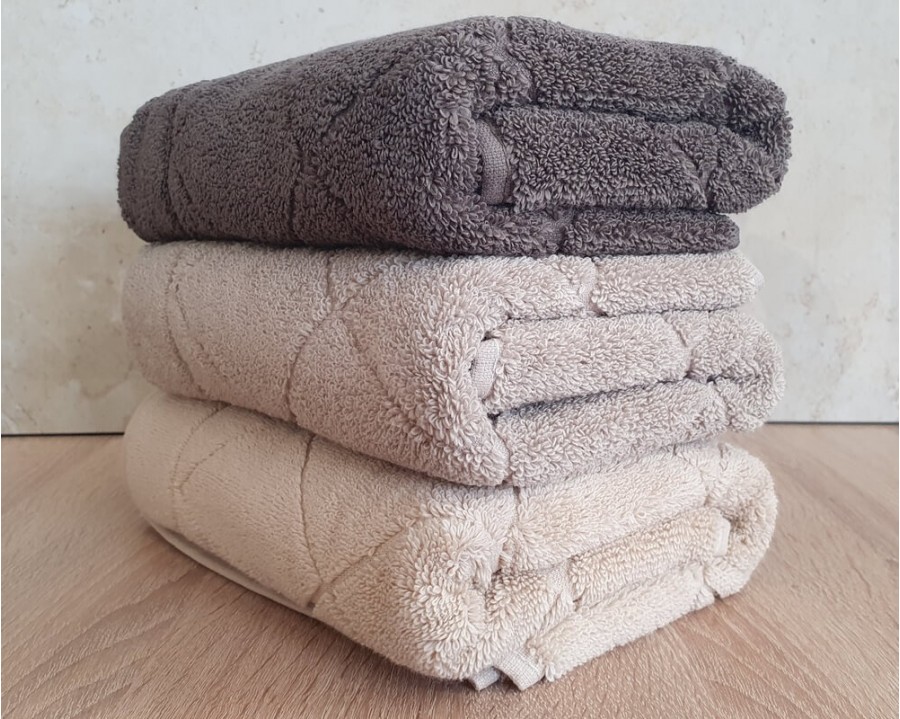 Набір турецьких махрових рушників Cestepe MicroCotton Premium 3 штуки 50x90 Eva 2 600 г/м2