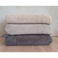 Набір турецьких махрових рушників Cestepe MicroCotton Premium 3 штуки 70x140 Eva 2 600 г/м2
