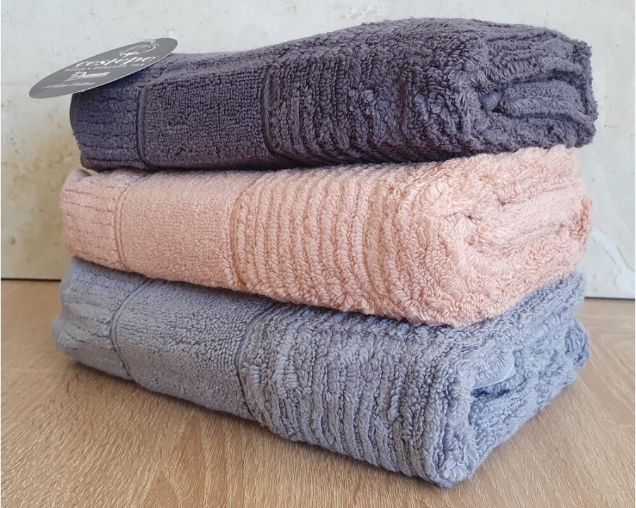 Набір турецьких махрових рушників Cestepe MicroCotton Premium 3 штуки 50x90 Nevara 600 г/м2
