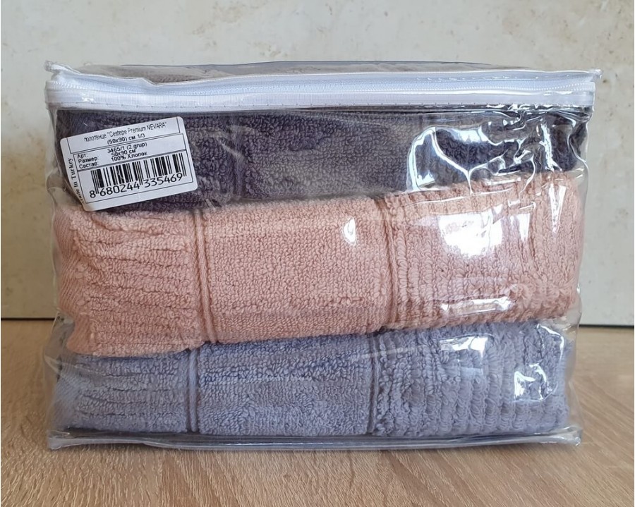 Набір турецьких махрових рушників Cestepe MicroCotton Premium 3 штуки 50x90 Nevara 600 г/м2