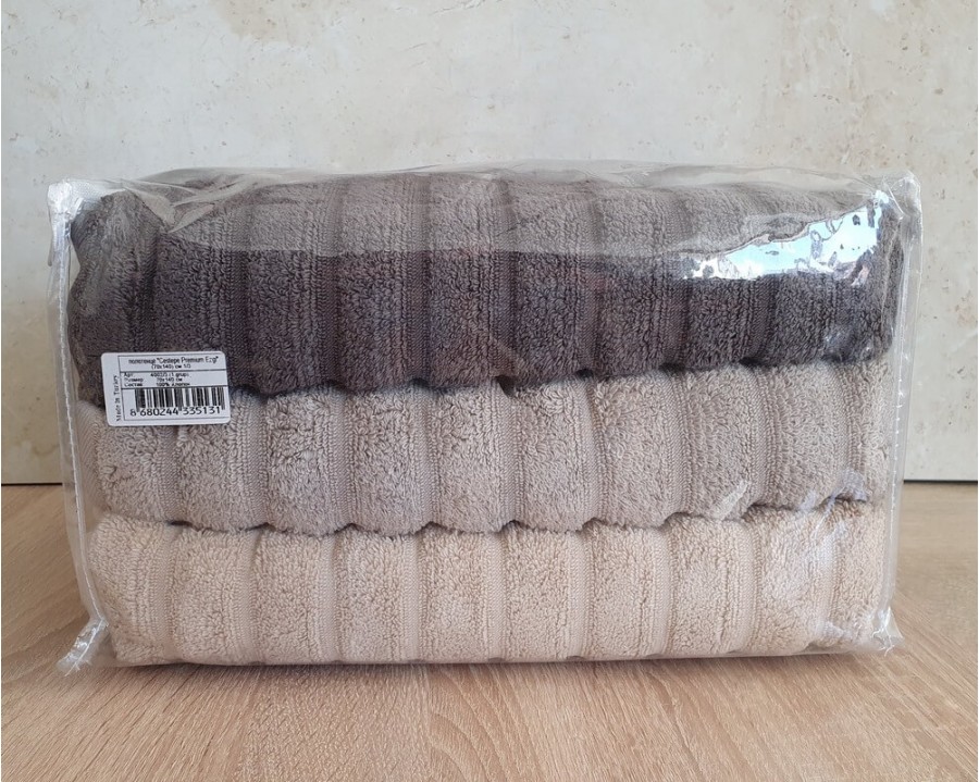 Набір турецьких махрових рушників Cestepe MicroCotton Premium 3 штуки 70x140 Ezgi 1 600 г/м2
