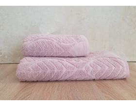 Набір махрових турецьких рушників Cestepe VIP Cotton 50х90+70х140 Aksin Lila