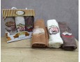 Набор полотенец кухонных Gulcan 3 штуки 30х50 махровые с вышивкой Хлеб