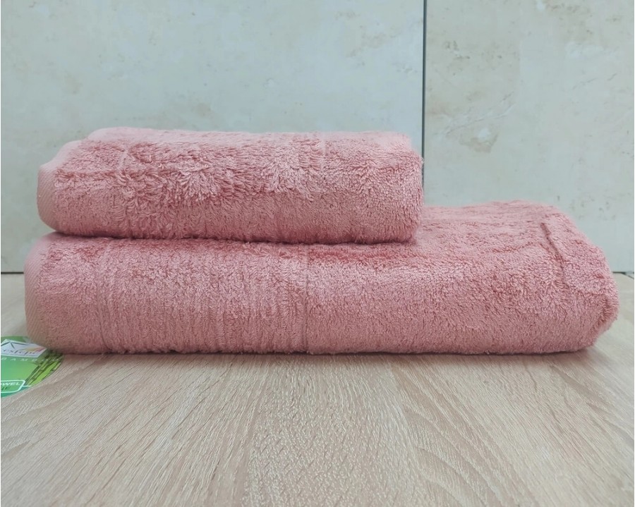 Набор бамбуковых махровых полотенец турецких Cestepe 50х90+70х140  Bamboo Sarev Somon