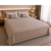Простынь махровая жаккардовая Parisa Home 150х200 плотность 400 г/м2 пудра