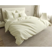 Постільна білизна LARA бязь d11184e Ромб Beige євро