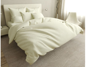 Постельное белье LARA бязь d11184p Ромб Beige полуторное
