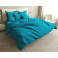 Постільна білизна LARA бязь d11189d Turquoise двоспальна