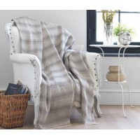 Плед-покрывало хлопковое Eponj Home Krapon Dokuma Bej 190х220