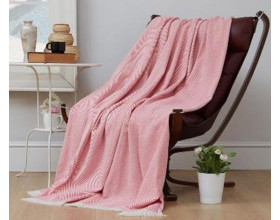 Плед-покрывало хлопковое Eponj Home Krapon Dokuma Pembe 190х220
