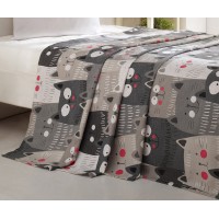 Покривало вафельне Eponj Home 160x235 Duvarda Kediler Gri