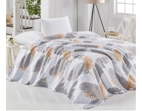 Покрывало вафельное Eponj Home 200x235 Altin Yaprak gri