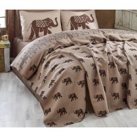 Покрывало вафельное Eponj Home 200x235 Fil Kahve