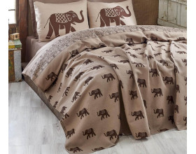 Покрывало вафельное Eponj Home 200x235 Fil Kahve