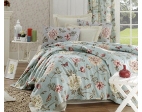 Покрывало вафельное Eponj Home 160х235 Dogal Pike Baskili Sandiego Mint