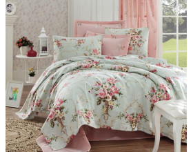 Покрывало вафельное Eponj Home 160х235 Dogal Pike Baskili Alanur Mint