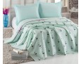 Покрывало вафельное Eponj Home 160х235 Dogal Pike Baskili Flamingo Mint